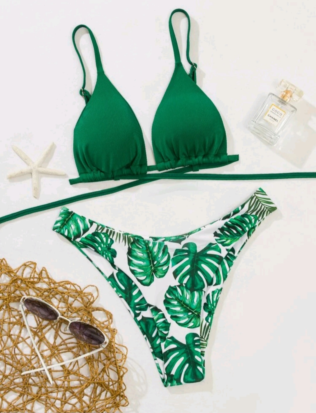 Suelto Fantástico Pensar Bikini estampado verde – ¡Bienvenidos a Sunflower!